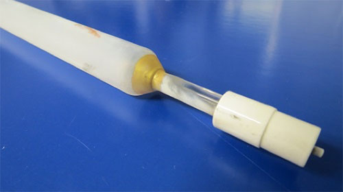 UV curing lamp devitrification caused by the quartz reverting back to its crystalline form.